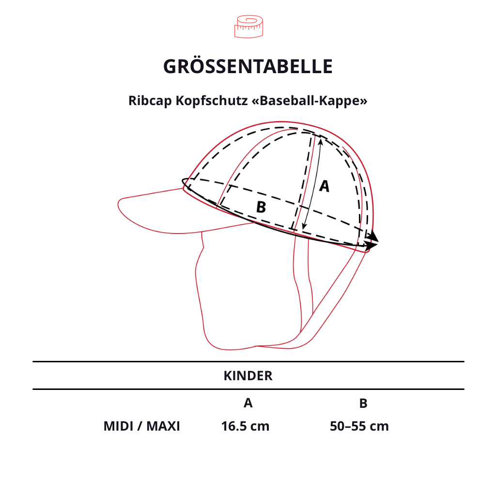 Kinderkopfschutz »Baseball Cap« mit Schutzpolsterung für den Hinterkopf